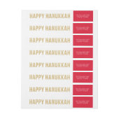 Faux Gold Glitter Photo Collage Happy Hanukkah (Vel)