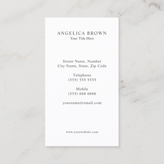 Faux Gold Glitter Pineappel Visitekaartje (Achterkant)