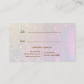 faux gold glitter Queen Bee Visitekaartje (Achterkant)