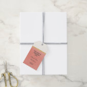 Faux Gold Glitter Roze Bruiloft Gereserveerde Zitt Cadeaulabel (Met Touw)