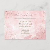 Faux Gold Glitter & Roze Kaart voor moderne recept (Voorkant)