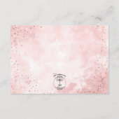 Faux Gold Glitter & Roze Kaart voor moderne recept (Achterkant)