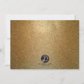 Faux Gold Glitter, roze stippen Fashionista Birthd Kaart (Achterkant)