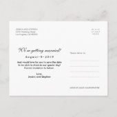 Faux Gold Glitter Save the Date 3 Photo Briefkaart (Achterkant)