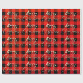 Faux Gold Glitter Script Buffalo met prettige kers Cadeaupapier (Vlak)