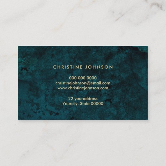 Faux Gold Glitter Seashell Design Visitekaartje (Achterkant)