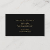 Faux Gold Glitter Seashell logo Design Visitekaartje (Achterkant)