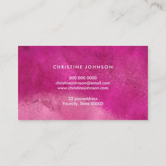 Faux Gold Glitter Seashell op roze Visitekaartje (Achterkant)