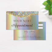 Faux Gold glitter sequin Appointment Card Visitekaartje (Bureau)