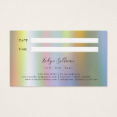 Faux Gold glitter sequin Appointment Card Visitekaartje (Achterkant)