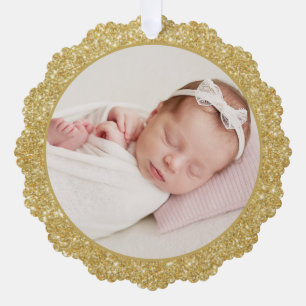 Faux Gold Glitter-serie - Kerstmis Ornament Kaart