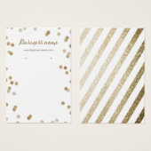 Faux Gold Glitter-Stippen Achtergrond Kaarten Visitekaartje (Voorkant /achterkant)