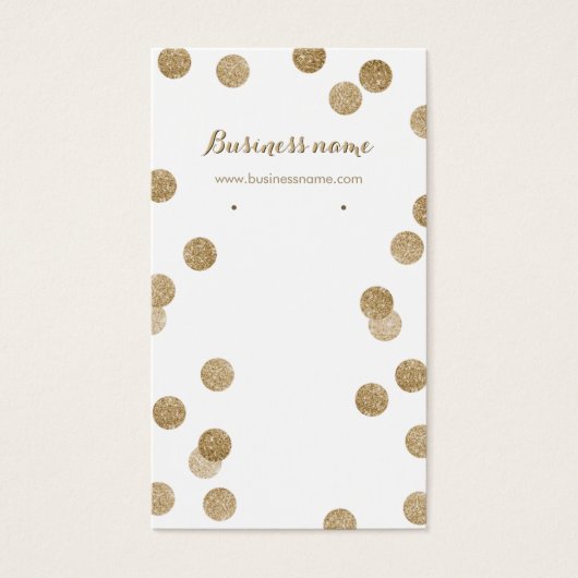 Faux Gold Glitter-Stippen Achtergrond Kaarten Visitekaartjes (Voorkant)