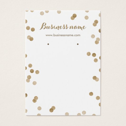 Faux Gold Glitter-Stippen Achtergrond Kaarten Visitekaartjes (Voorkant)
