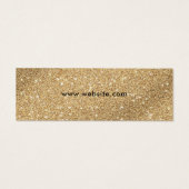 Faux Gold Glitter Stylish Luxury Price Label Mini Visitekaartjes (Achterkant)