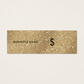 Faux Gold Glitter Stylish Luxury Price Label Mini Visitekaartjes (Voorkant)
