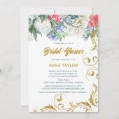 Faux Gold Glitter Swirls Vrijgezellenfeest Kaart (Voorkant)