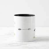 Faux Gold glitter text zwarte kat Mok (Midden)