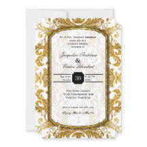 Faux Gold Glitter Ticket  Couples Shower