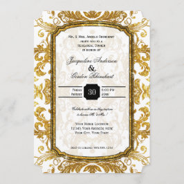 Faux Gold Glitter Ticket repetitie Dinner Kaart
