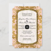 Faux Gold Glitter Ticket Style  Typografie Kaart (Voorkant)