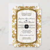 Faux Gold Glitter Ticket Style  Typografie Kaart (Voorkant)