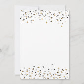 Faux Gold Glitter Uitnodiging nieuwjaarsfeest (Achterkant)