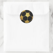 Faux Gold Glitter Voetbal Sticker (Tas)