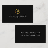 Faux Gold Glitter Voetbal Visitekaartje (Voorkant / Achterkant)