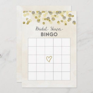 Faux Gold Glitter Vrijgezellenfeest Bingo Card Kaart