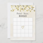 Faux Gold Glitter Vrijgezellenfeest Bingo Kaart (Voorkant)