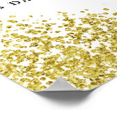 Faux gold glitter vrijgezellenfeest welkomstteken  poster (Hoek)