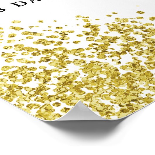 Faux gold glitter vrijgezellenfeest welkomstteken  poster (Hoek)