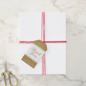 Faux Gold Glitter Weddenschap Hartelijk dank Gift  Cadeaulabel (Met Touw)