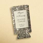 Faux Gold Glitter Wedding Party Seltzer Blikjeskoeler