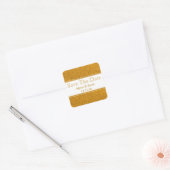 Faux Gold Glitter Wedding Save the Date Vierkante Sticker (Envelop)