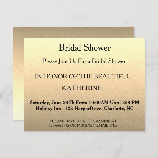 Faux Gold Glittering Fab Confetti Sparkles Stip in Kaart (Voorkant / Achterkant)