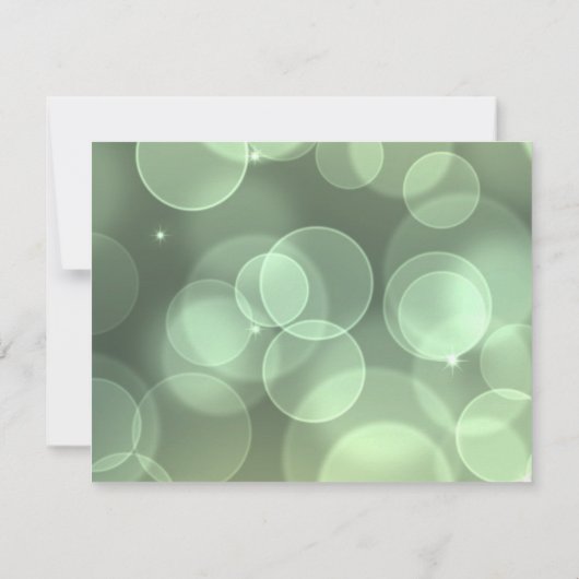 Faux Gold Glittering Green Confetti Sparkles Stipp Kaart (Achterkant)