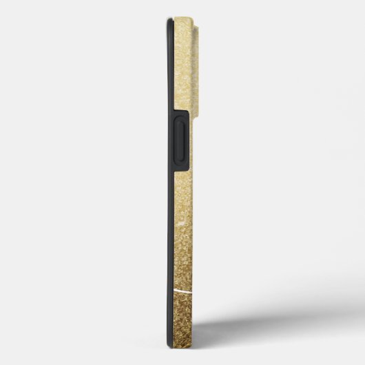 Faux Gold Glitters Name en Monogram Case-Mate iPhone Case (Achterkant / Rechts)