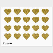 Faux Gold Glittery Sequin Confetti Hart Sticker (Vel)