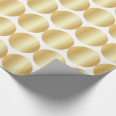 Faux Gold Golden Elegant Modern Glamour Gift Gloss Cadeaupapier (Hoek)