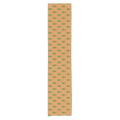 Faux Gold Green Beige kerstbomen Pattern Korte Tafelloper (Voorkant)