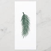 Faux Gold Green Modern Elegant Wedding Menu (Achterkant)