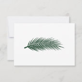 Faux Gold Green Modern Elegant Wedding RSVP Kaartje (Achterkant)