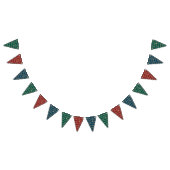 Faux Gold Green Red Blue Merry kerstbriefing Vlaggetjes (Alle)