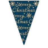 Faux Gold Green Red Blue Merry kerstbriefing Vlaggetjes (Derde vlag)