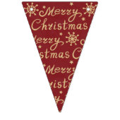 Faux Gold Green Red Blue Merry kerstbriefing Vlaggetjes (Tweede vlag)