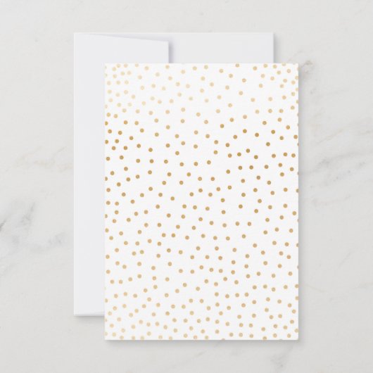 Faux Gold Greenery Krans + confetti Afstuderen Kaart (Achterkant)