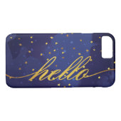 Faux Gold Hallo Waterverf Case-Mate iPhone Case (Achterkant (Horizontaal))