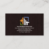 Faux Gold Hammer Timber Grunge Builder Handyman Visitekaartje (Achterkant)